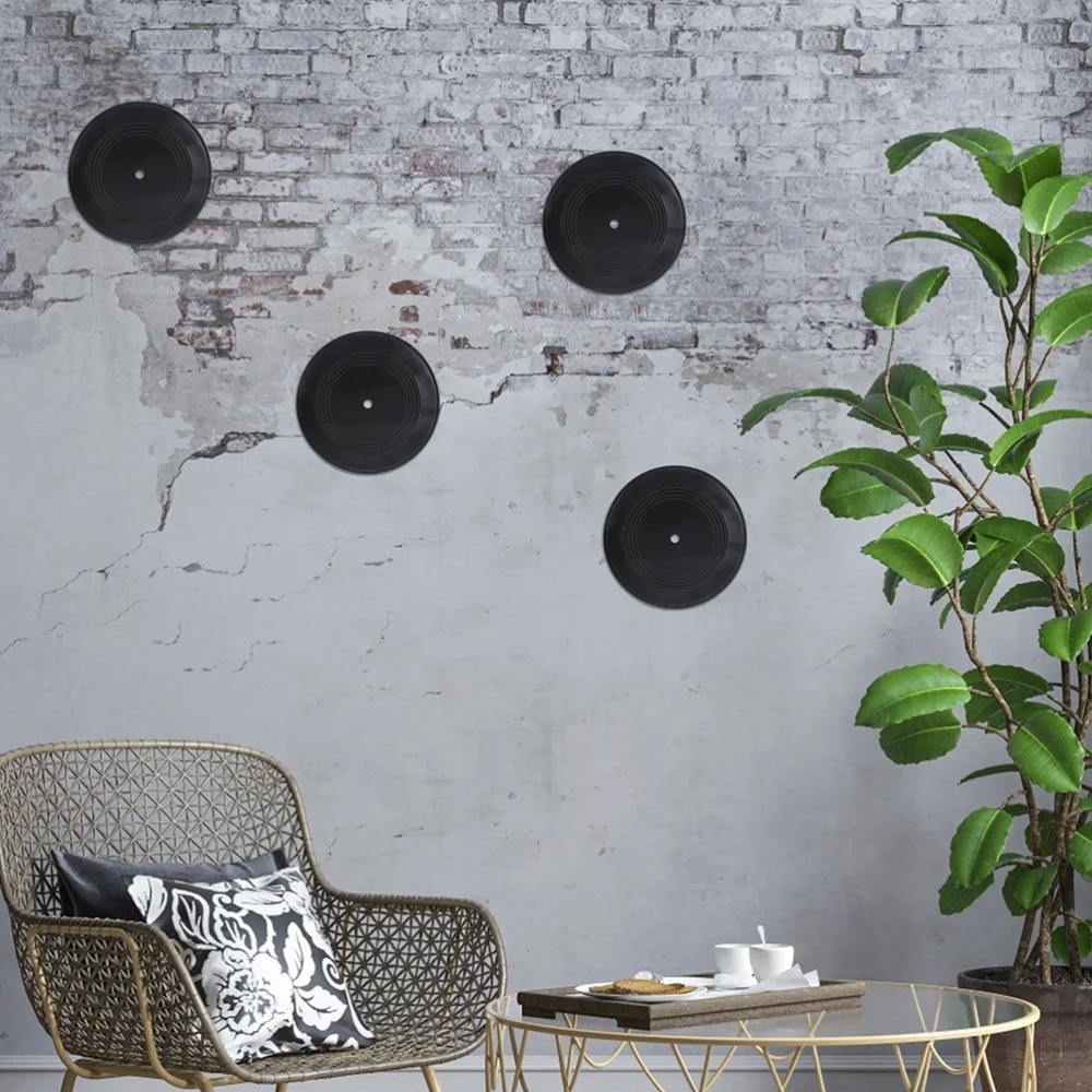 

5pcs Wall Decorative Fake Blank Records Home Bedroom Living Room Studio