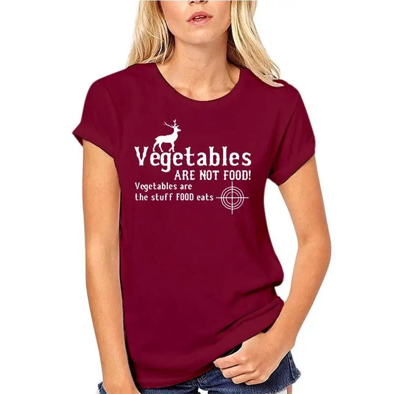 

Real Funny Summer Style Trend Tshirt New 100% Cotton Top Quality Funny O Neck T Shirt Vegetables Not Food Anti Vegan Deer