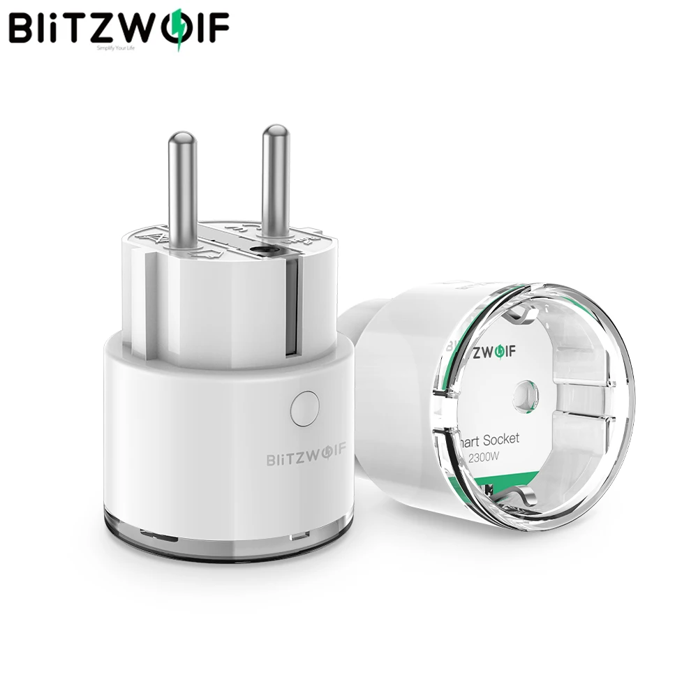 BlitzWolf BW-SHP6 штепсельная вилка европейского стандарта замер версия WI-FI умная розетка 220 V-240 V 15A, работает с Amazon Alexa Мощность мониторинга