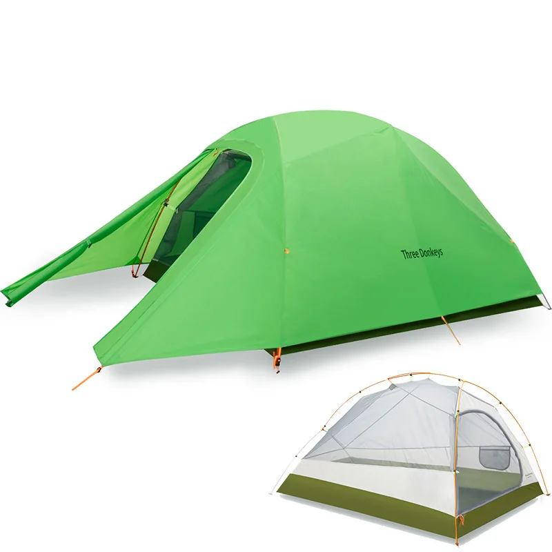 

Легкая двухслойная туристическая палатка, на 2-3-4 человек, широкая, непромокаемая, для пешего туризма, пикника, путешествий