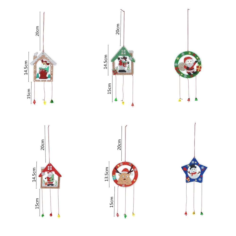 

DIY Алмазная картина рождественские украшения, подвески, специальная дрель Санта-Клауса, домашняя оконная Подвеска для украшения стен двере...