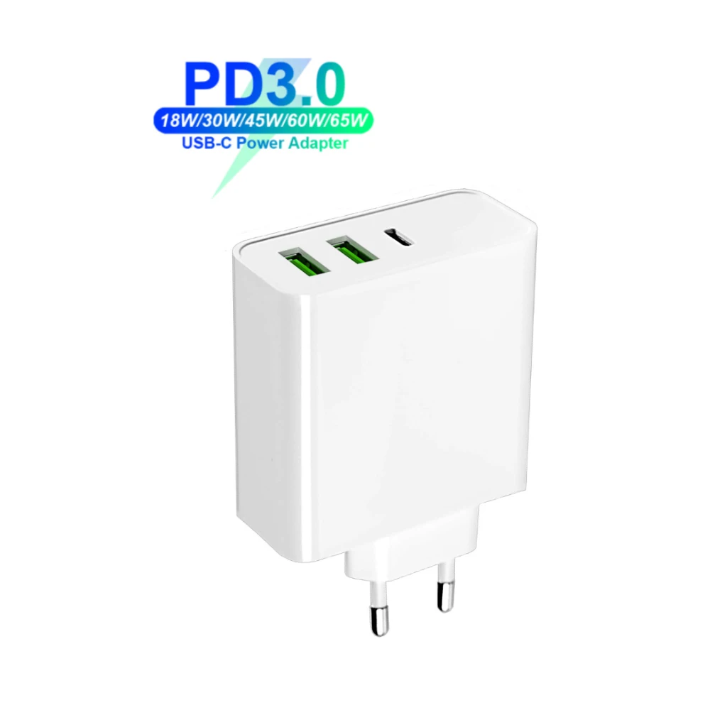 65 Вт USB Type C PD быстрое настенное зарядное устройство QC3.0 для ноутбука Адаптивное 20