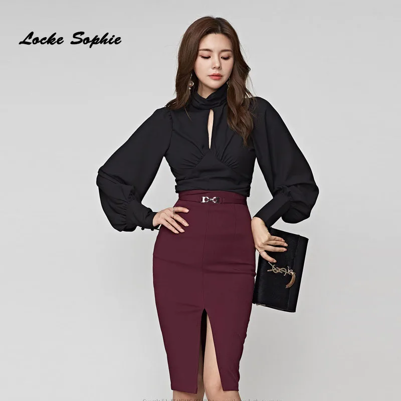 Женский спортивный костюм-двойка из 2 предметов топы и юбки осень 2020 хлопковые