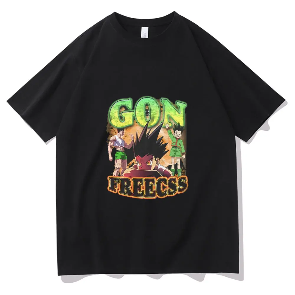 

Japan Anime HUNTER×HUNTER Tee GON FREECSS Graphic Print T-shirt Tops New Manga Style Men Women Casual Cotton Tshirt Short Sleeve