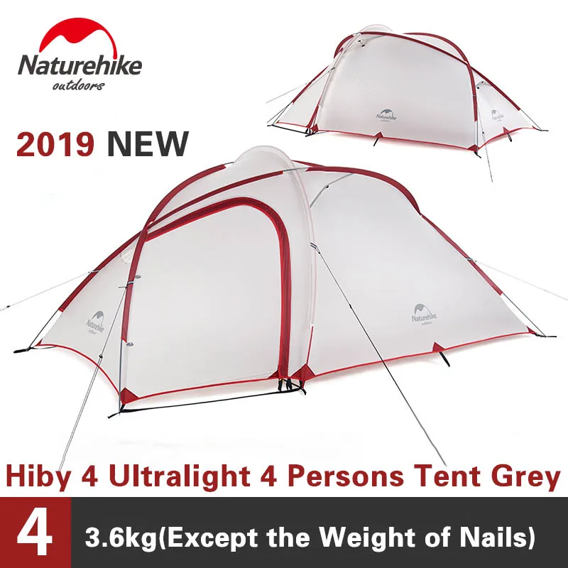Naturehike Hiby палатка 3 4 человек большая емкость Сезона Кемпинг непромокаемый тент