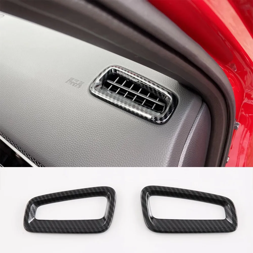 

2pcs Car Accessories Carbon Fiber Covers For Honda Civic 11th 2022 UP Dashboard L&R Air Outlet Vent Cover Parts High Quality