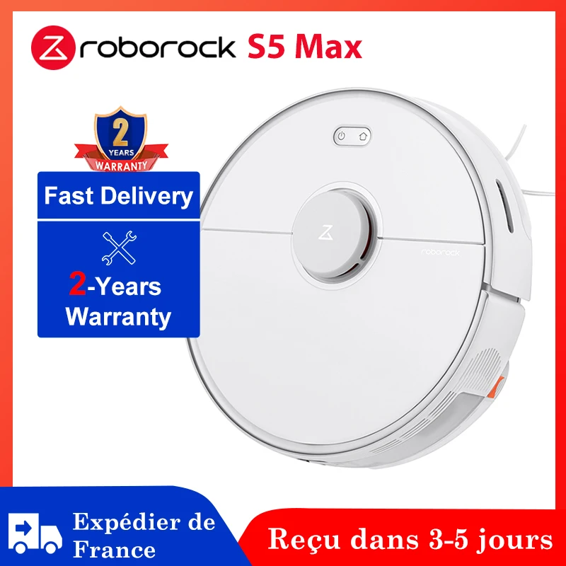 2021 Roborock S5 Max Vacuum Cleaner Wet Dry Robot Mopping Sweeping Smart Planned APP WIFI Laser Navigation Floor Carpet Clean | Бытовая