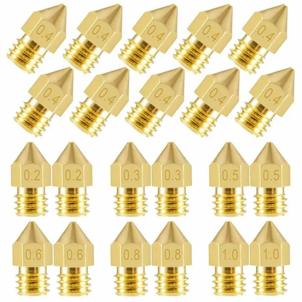 22 шт. насадки для 3D-принтеры экструдер печатающей головки 0 2/0 3/0 4/0 5/0 6/0 8/1 мм