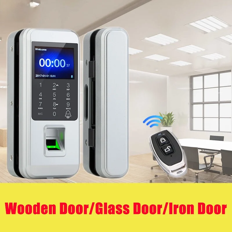 

Fingerprint Electronic Door Lock Glass DoorLlock Universal Smart Door Lock Fingerprint Touch Lock Anti-theft Lock