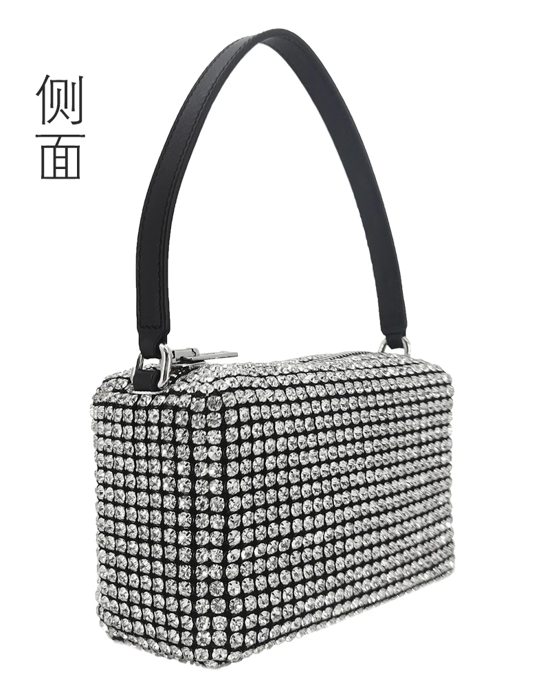 

New Luxury Brand Designer Women Bags Rhinestone Bag Biling Flashing Diamond Full Mini Bags Female Underarm Bag