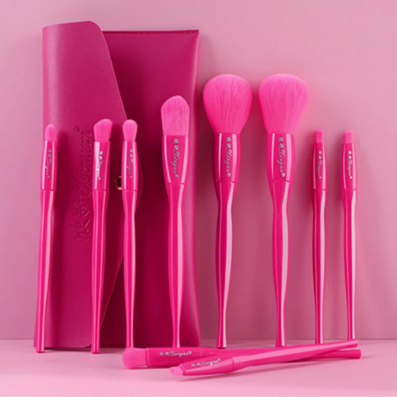 

10 Pcs Candy Color Makeup Brushes Set with Bag 2021 New Powder Foundation Eyebrow Eyeshadow Blush Make Up Tools Kit
