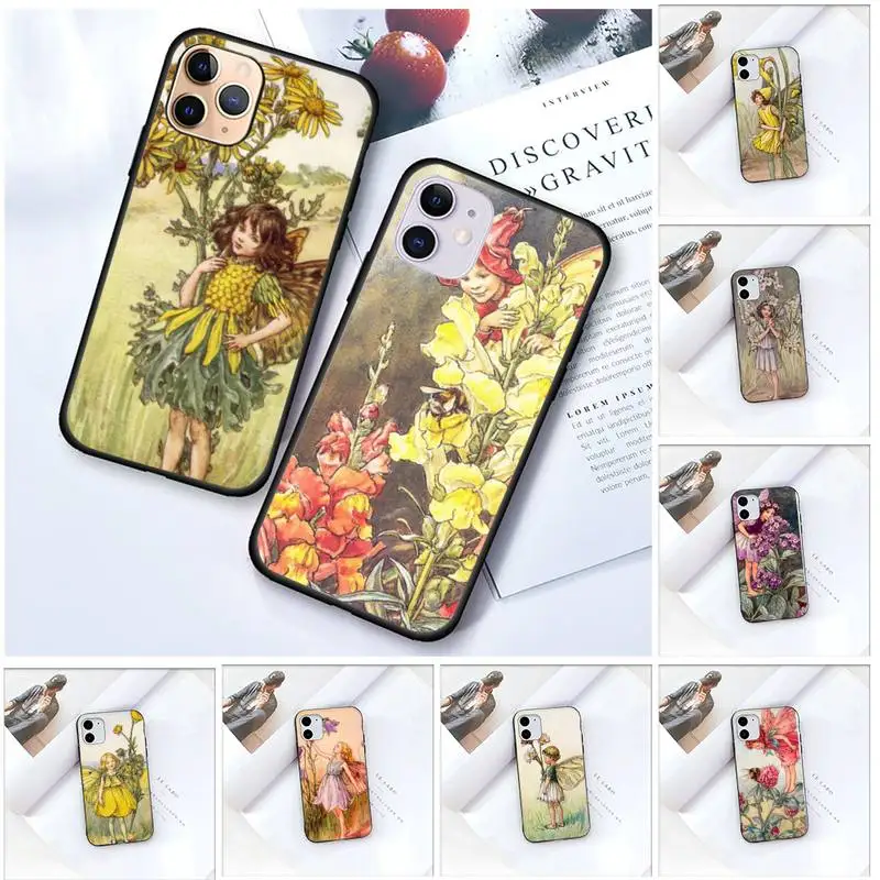 

Beautiful Flower Fairy Illustration Phone Case For iPhone 12 Mini 11 Pro XS Max X XR 7 8 Plus