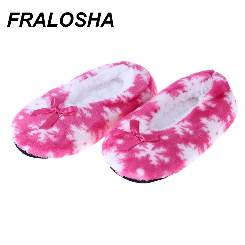 Fralosha теплые домашние шерстяные тапочки для девочек хлопковая обувь плюшевая