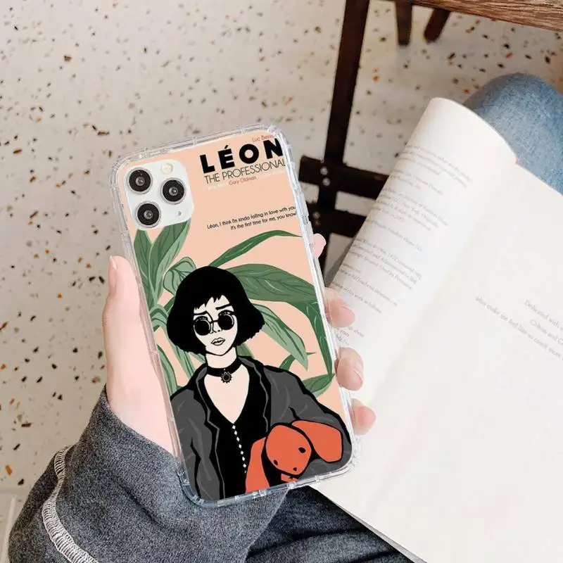 

Leon Matilda Natalie Portman Phone Case Transparent for iPhone 11 12 mini pro XS MAX 8 7 6 6S Plus X 5S SE 2020 XR