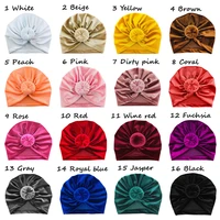 20 pcs new toddler kids baby girls velvet hats big bow solid hairband headband stretch turban knot head wrap 7 56 7