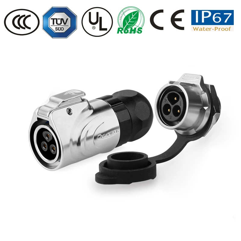 Водонепроницаемый разъем M16 3-контактный уплотнительный круглый кабельный