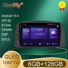 QLED 1280*720 Android 10,0 автомобильный Радио навигатор GPS плеер для HYUNDAI Sonata 2004 2009 Восьмиядерный 6 ГБ + 128 Гб DSP No 2 Din DVD