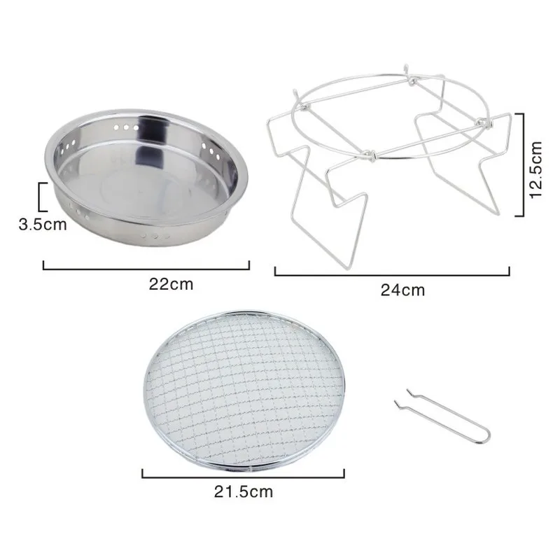 Портативный внутренний гриль для барбекю из нержавеющей стали складной наружный
