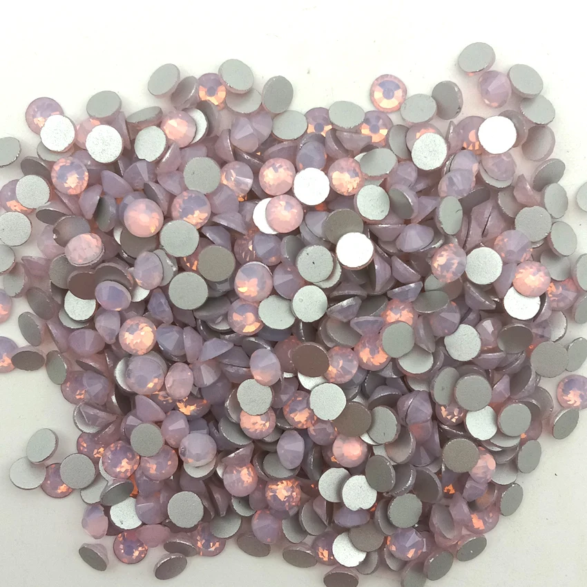 Розовые опаловые кристаллы стеклянные стопаловые разы для ногтей украшения