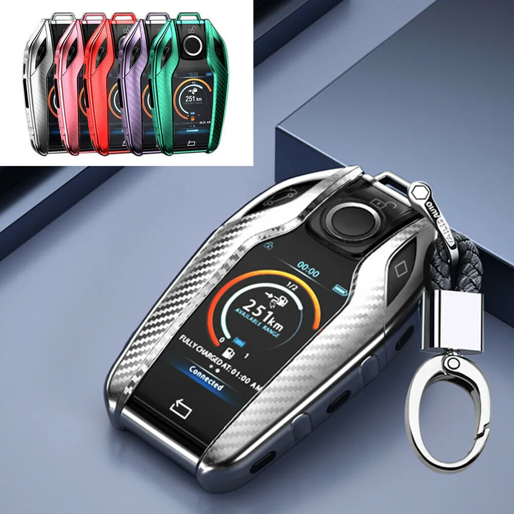 

Replacement Key Fob TPU Car Carbon Fiber Case Cover Decoration Dust Proof