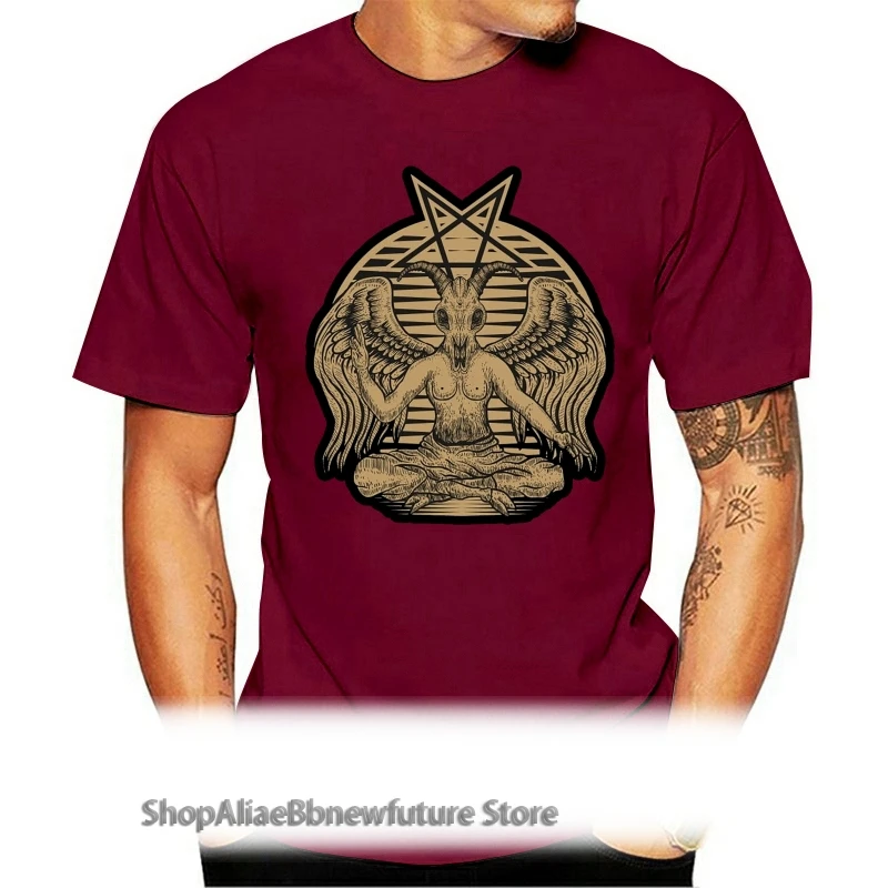 

Behemoth Dark Grunge Mens T Shirt Occult Magick Pentagram Demon Gothic Black tee