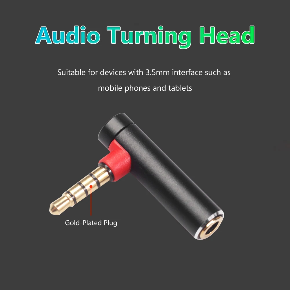 3.5mm Male To Female Audio Cable Converter Adapter L-shape Stereo Earphone Microphone Jack Connector for Tablet Phone PC | Электроника