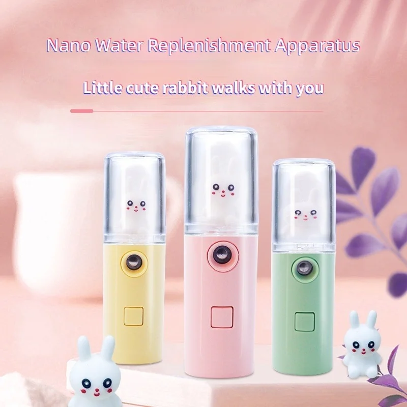 

New Cartoon Cute Rabbit Nano Spray Water Replenishing Device USB Charging Steam Beauty Device Spray Humidifier