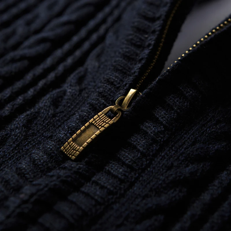 Осенний свитер мужская мода жаккардовый теплый кардиган Мужская однотонная