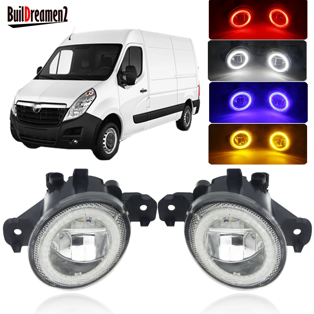 2 шт. светодиодный Ангел глаз туман светильник передний бампер автомобиля