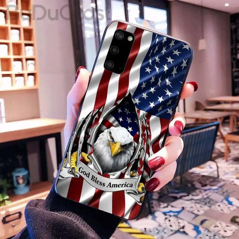 

King Of Birds Eagle American Flag Phone Case for Samsung Galaxy S10 Plus S10E S6 S7 edge S8 S9 Plus S10lite S20 Plus S20 Ultra
