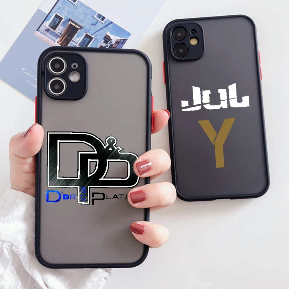 Jul D Or Et De Platimum phone Case For iphone SE 2020 6S 7 8 11 12 13 Plus X XS XR Pro Max Frosted shell Matte transparent tpu