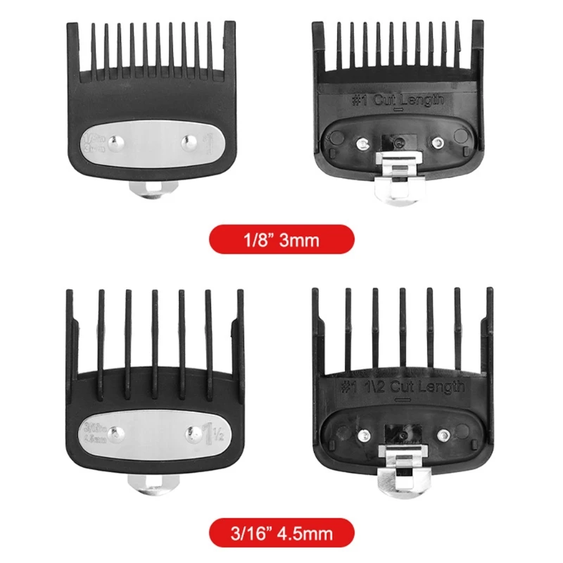 

4XFB 2/3PCS Professional Durable Hair Clipper Combs Guides Versatile Premium Cutting Guide Comb Fits All Full Size Clippers