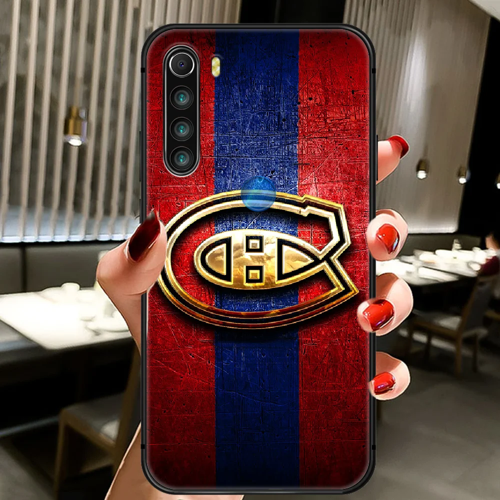 

Montreals Canadien Ice Hockey Phone Case Cover Hull For XIAOMI Redmi 7a 8a S2 K20 NOTE 5 5a 6 7 8 8t 9 9s Pro Max black Hoesjes