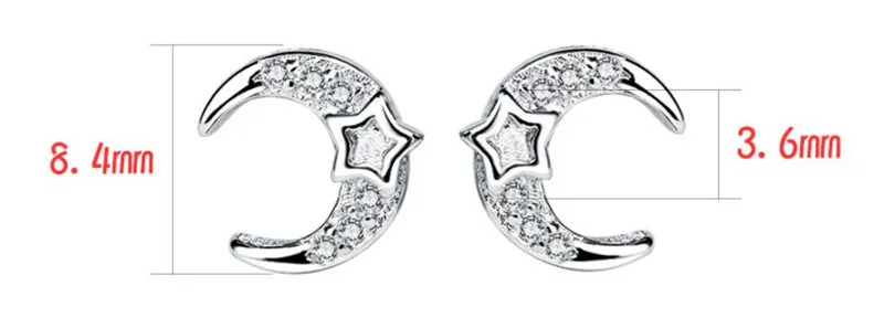 Блестящие циркониевые серьги-гвоздики со звездами для женщин ювелирные изделия