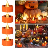 12pcs halloween festival lights spider web pumpkin led electronic candle light halloween decorations for home party decorations