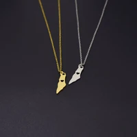 simple personality titanium steel map of israel map pendant necklace women popular hundred jewelry pendants chain necklaces
