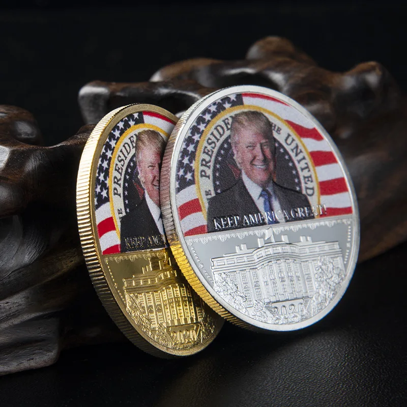 Американская Коллекционная позолоченная монета 45-го президента Дональда Трампа