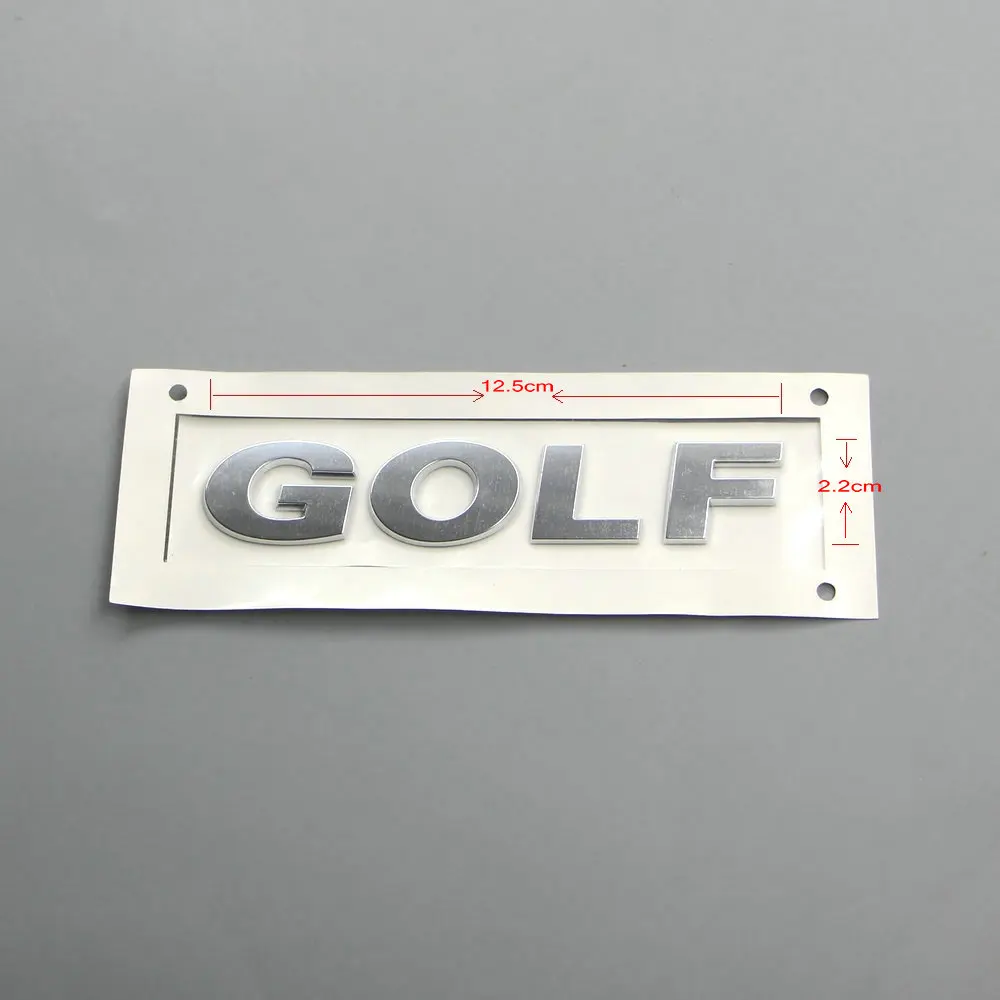 Apply to Golf 6 Golf 7 MK6 MK7 Luggage compartment lettering GOLF  Alphabet Stickers Auto Logos silvery ABS electroplating