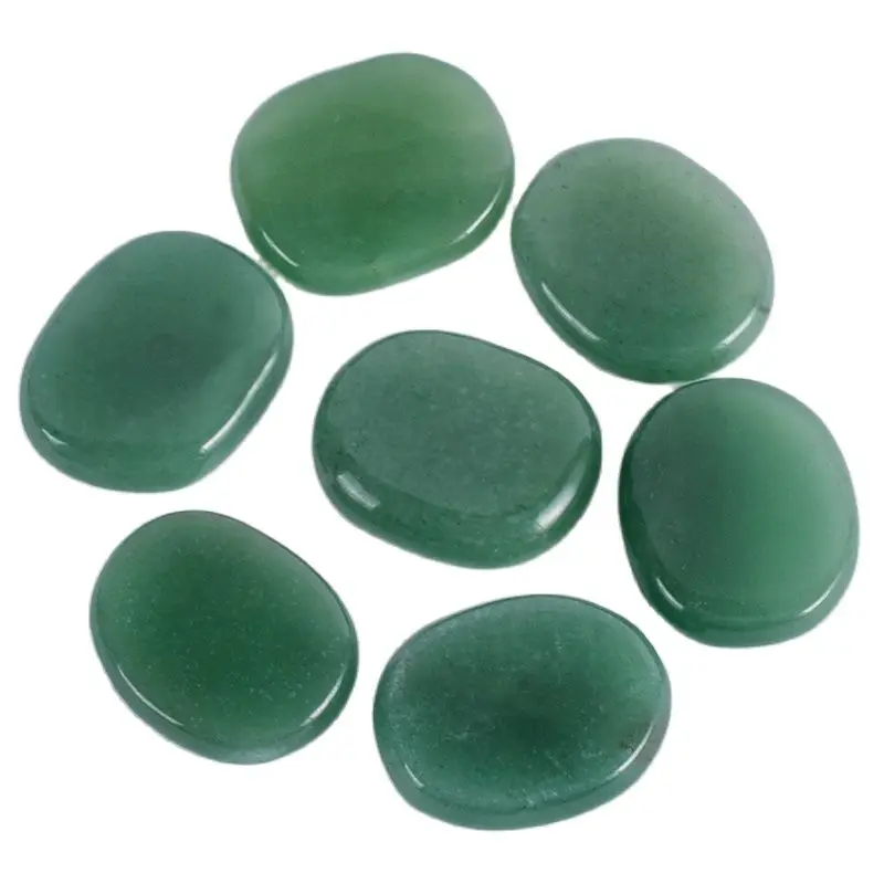 Зеленый авантюрин чакра Пальма набор полированный натуральный кристалл минерал