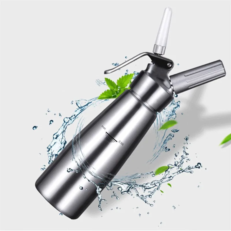 

Новый 500 мл Алюминий крем машинки для стрижки волос молокосос пенообразователь крем пистолет для содовой воды крем для машинки для стрижки ...