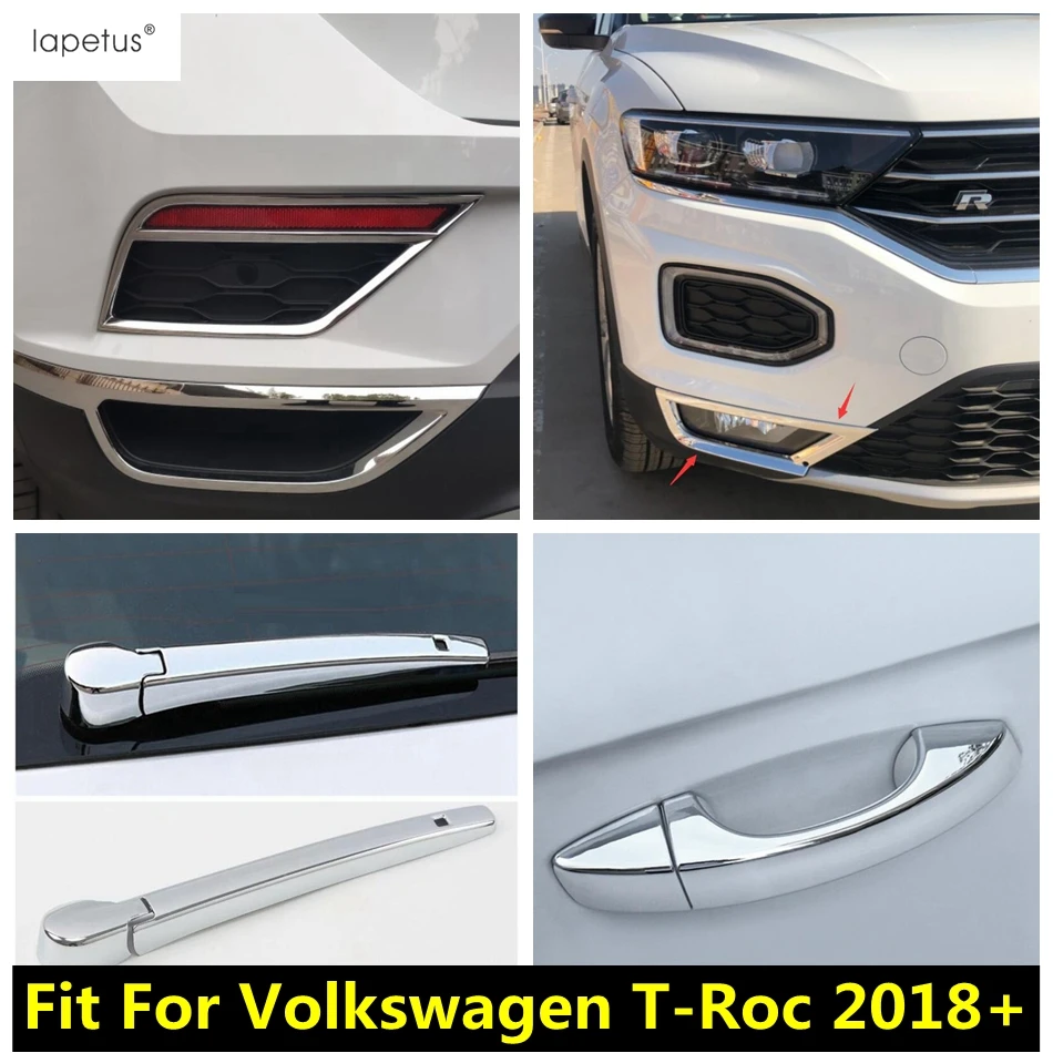 

ABS Chrome Exterior Refit Kit Accessories For Volkswagen T-Roc T Roc 2018 - 2020 Rear Fog Lamps / Window Wiper Decor Cover Trim