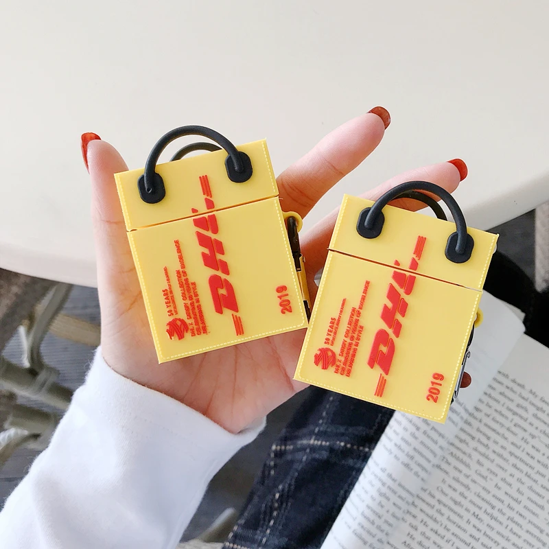 Смешной милый мягкий чехол для DHL сумка Apple Airpods 2/1 крышка мультфильм силиконовые