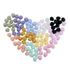 50 шт., силиконовые бусины-прорезыватели для зубов