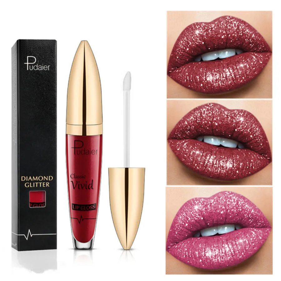 

1 @ #18 видов цветов Алмазный мерцающий блеск для губ Матовая жидкая помада с блестками водостойкий Алмазный жемчужный цветной Блеск для губ М...