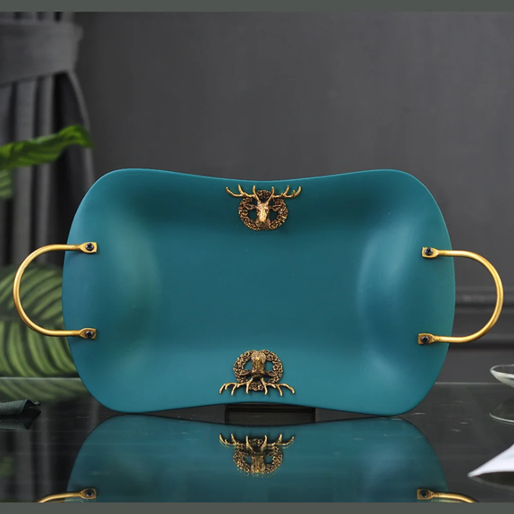 Керамический поднос 37*19 5 см фруктовая тарелка для дома гостиной обеденного стола