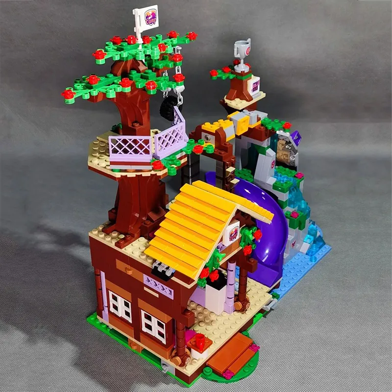 

New Friend Girls Series The Adventure Camp Tree House Model Compatible 41122 Building Blocks Bricks DIY Toys For Boys Gifts