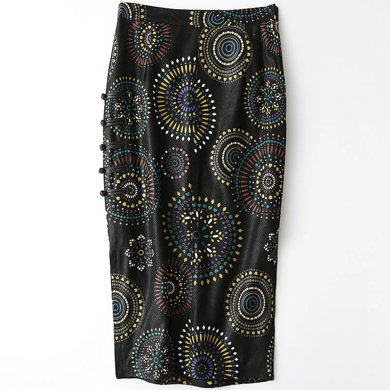 AYUNSUE Осенняя юбка из натуральной кожи для женщин 2020 Корейская элегантная