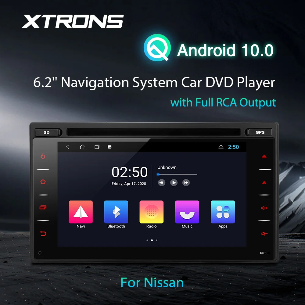 Универсальный автомобильный радиоприемник XTRONS 6 2 дюймов Android 10 0 стерео