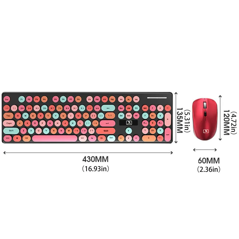 

104 Keys 2.4G Wireless Feel Silent Keyboard Mouse kits For Macbook Lenovo Asus Dell HP Computer Keypad Girls