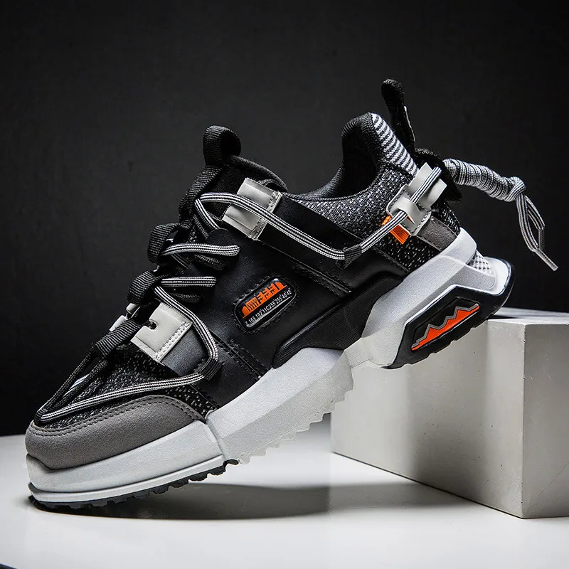 

2019 New Casual Shoes Autumn Men Fashion Sneakers Breathable Light Mesh Lace Up Mixed Colors Flats Male Sneaker Casual Shoes